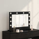 Vidaxx espejo de maquillaje rectangular roble negro 60 x 45 x 18 cm