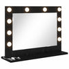 Vidaxx espejo de maquillaje rectangular roble negro 60 x 45 x 18 cm