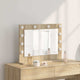 Vidaxx espejo de maquillaje rectangular roble sonoma 60 x 45 x 18 cm
