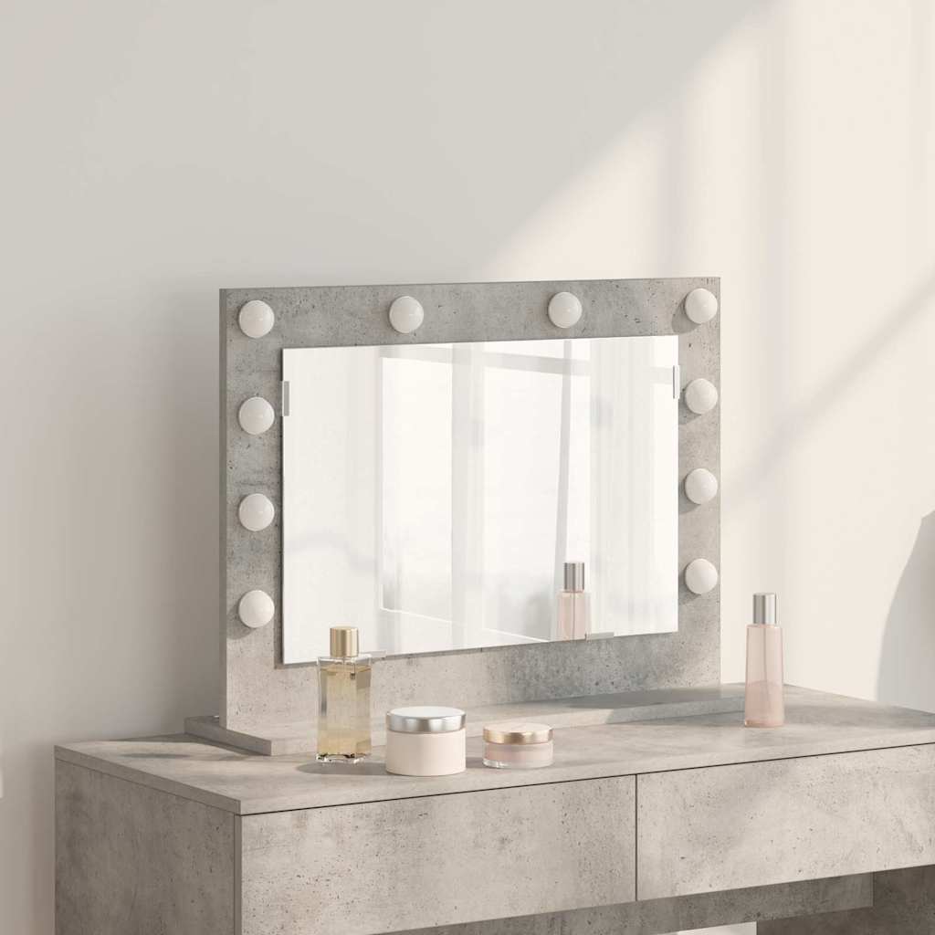 Vidaxx espejo de maquillaje rectangular gris hormigón 60 x 45 x 18 cm