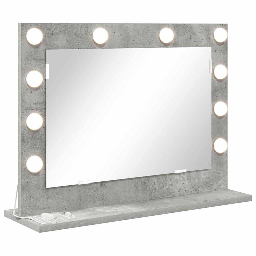 Vidaxx espejo de maquillaje rectangular gris hormigón 60 x 45 x 18 cm
