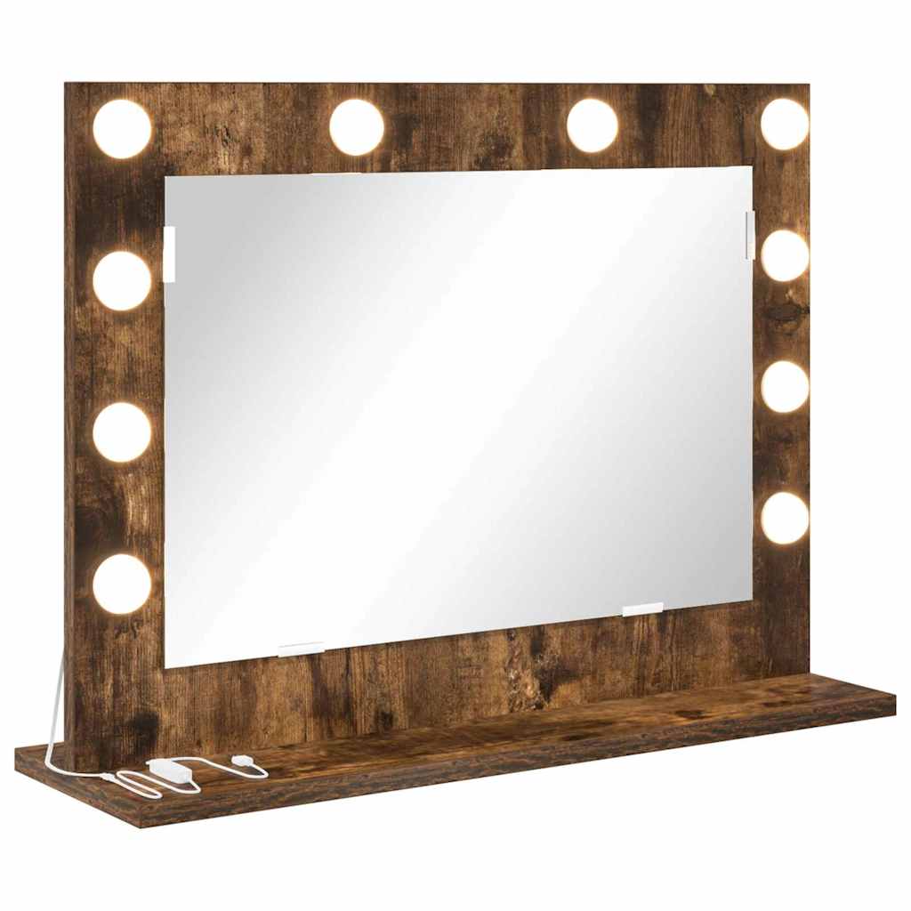 Vidaxx espejo de maquillaje rectangular roble ahumado 60 x 45 x 18 cm