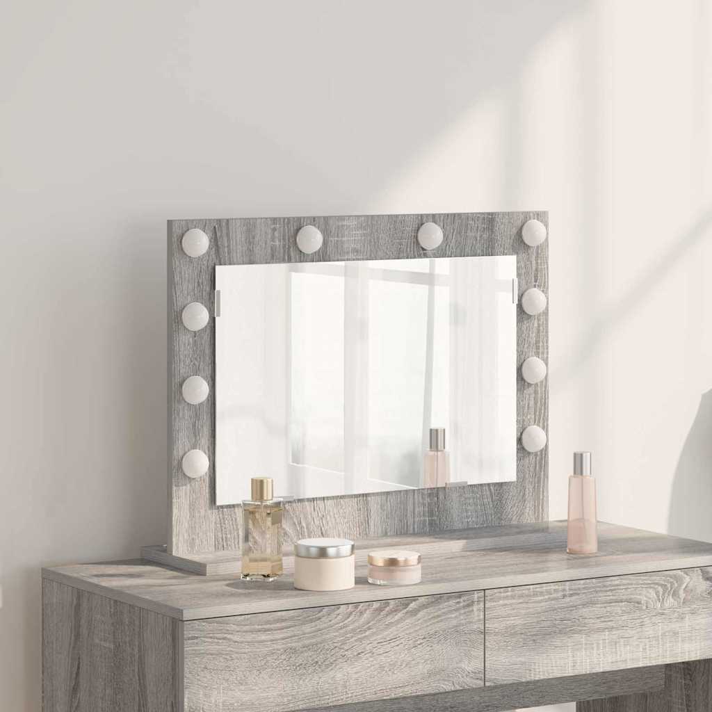 Specchio per il trucco Vidaxx rettangolare grigio Sonoma 60 x 45 x 18 cm