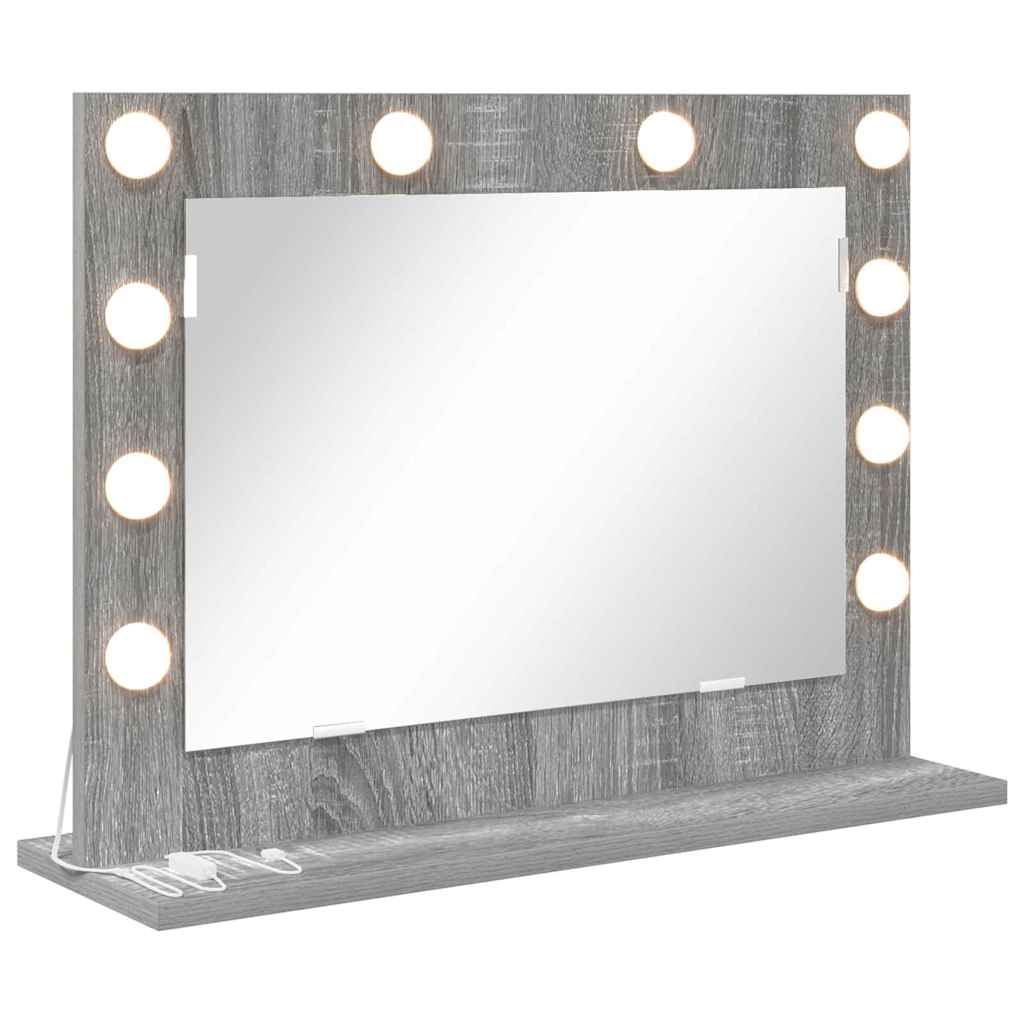 Vidaxx espejo de maquillaje rectangular gris sonoma 60 x 45 x 18 cm