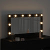 Vidaxx espejo de maquillaje rectangular roble negro 80 x 45 x 18 cm