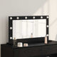 Vidaxx espejo de maquillaje rectangular roble negro 80 x 45 x 18 cm