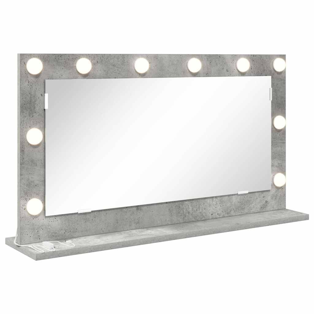 Vidaxx espejo de maquillaje rectangular gris hormigón 80 x 45 x 18 cm
