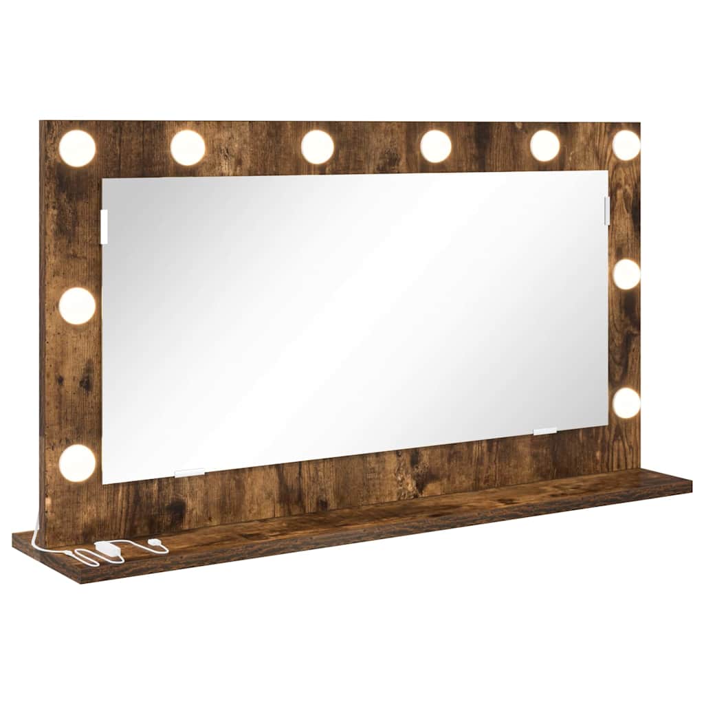 Vidaxx espejo de maquillaje rectangular roble ahumado 80 x 45 x 18 cm