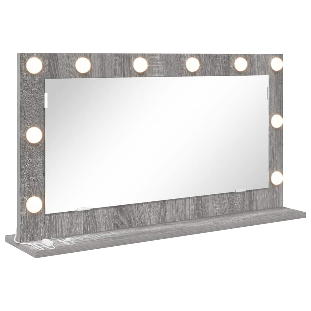 Vidaxx espejo de maquillaje rectangular gris sonoma 80 x 45 x 18 cm