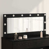 Vidaxx espejo de maquillaje rectangular roble negro 100 x 45 x 18 cm