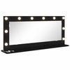 Vidaxx espejo de maquillaje rectangular roble negro 100 x 45 x 18 cm