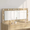 Vidaxx espejo de maquillaje rectangular roble sonoma 100 x 45 x 18 cm
