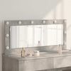 Vidaxl schmink spiegel rechthoekig beton grijs 100 x 45 x 18 cm