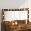Vidaxl schmink spiegel rechthoekig gerookt eiken 100 x 45 x 18 cm