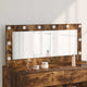 Vidaxx espejo de maquillaje rectangular roble ahumado 100 x 45 x 18 cm
