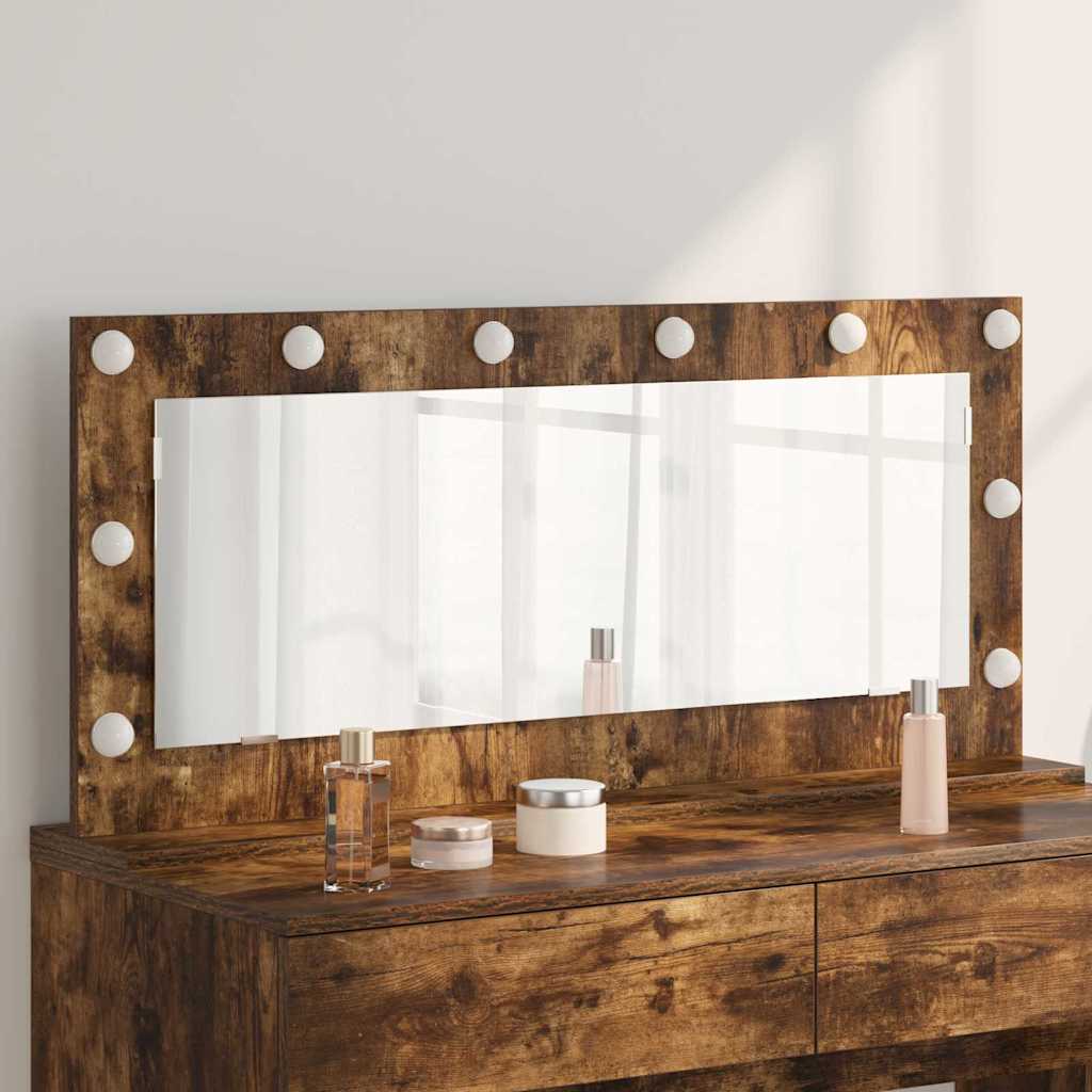 Vidaxx espejo de maquillaje rectangular roble ahumado 100 x 45 x 18 cm