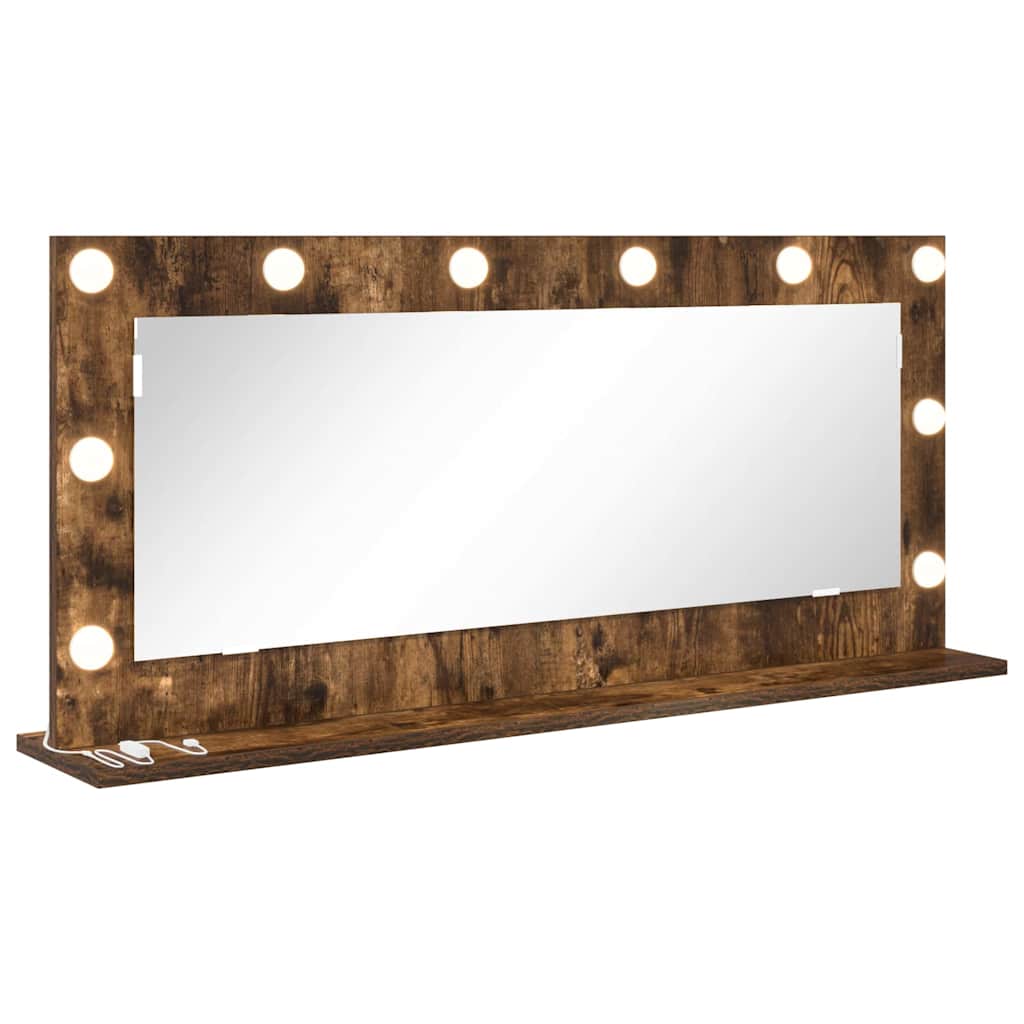 Vidaxx espejo de maquillaje rectangular roble ahumado 100 x 45 x 18 cm