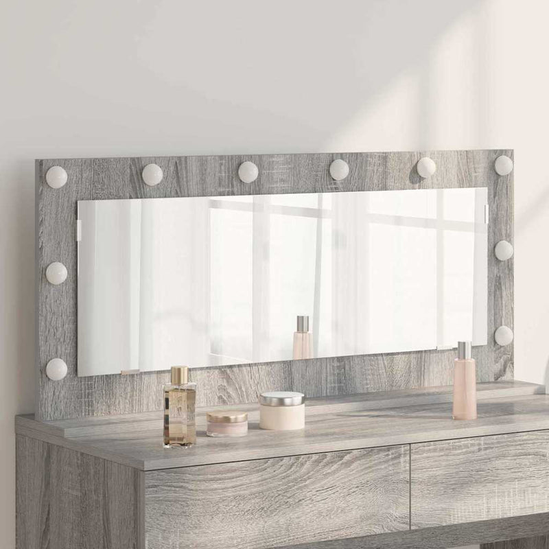Specchio per il trucco Vidaxx rettangolare grigio Sonoma 100 x 45 x 18 cm