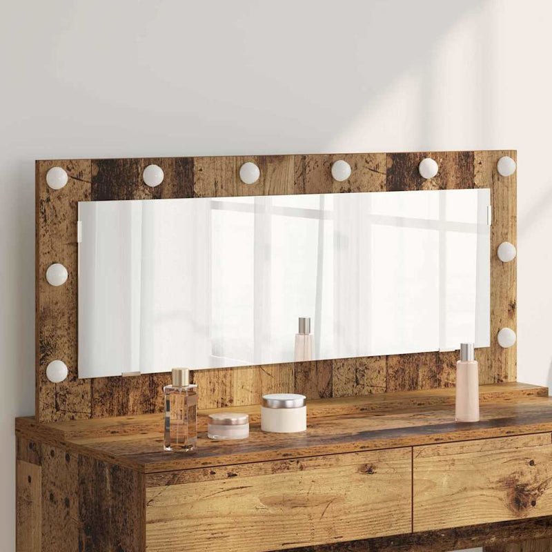 Specchio per il trucco Vidaxx rettangolare in legno vecchio 100 x 45 x 18 cm