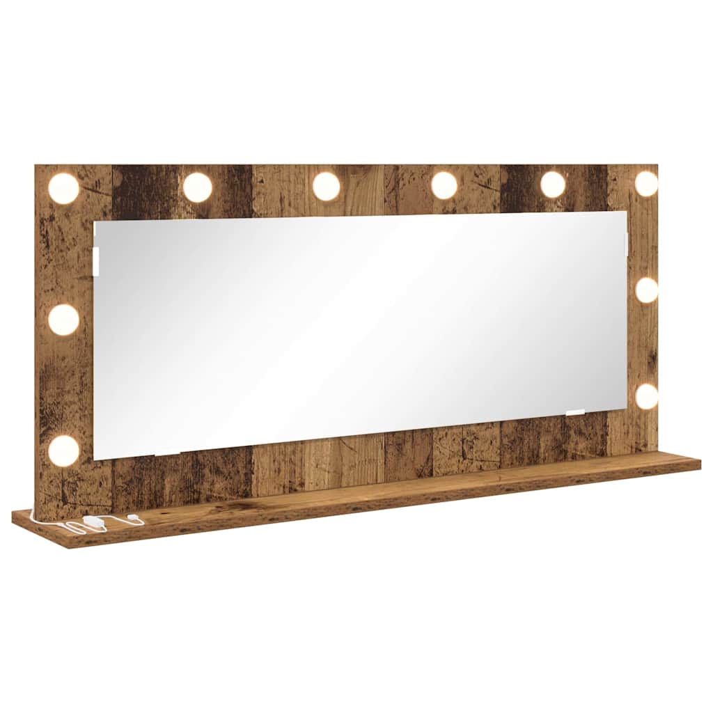 Vidaxx espejo de maquillaje rectangular madera vieja 100 x 45 x 18 cm