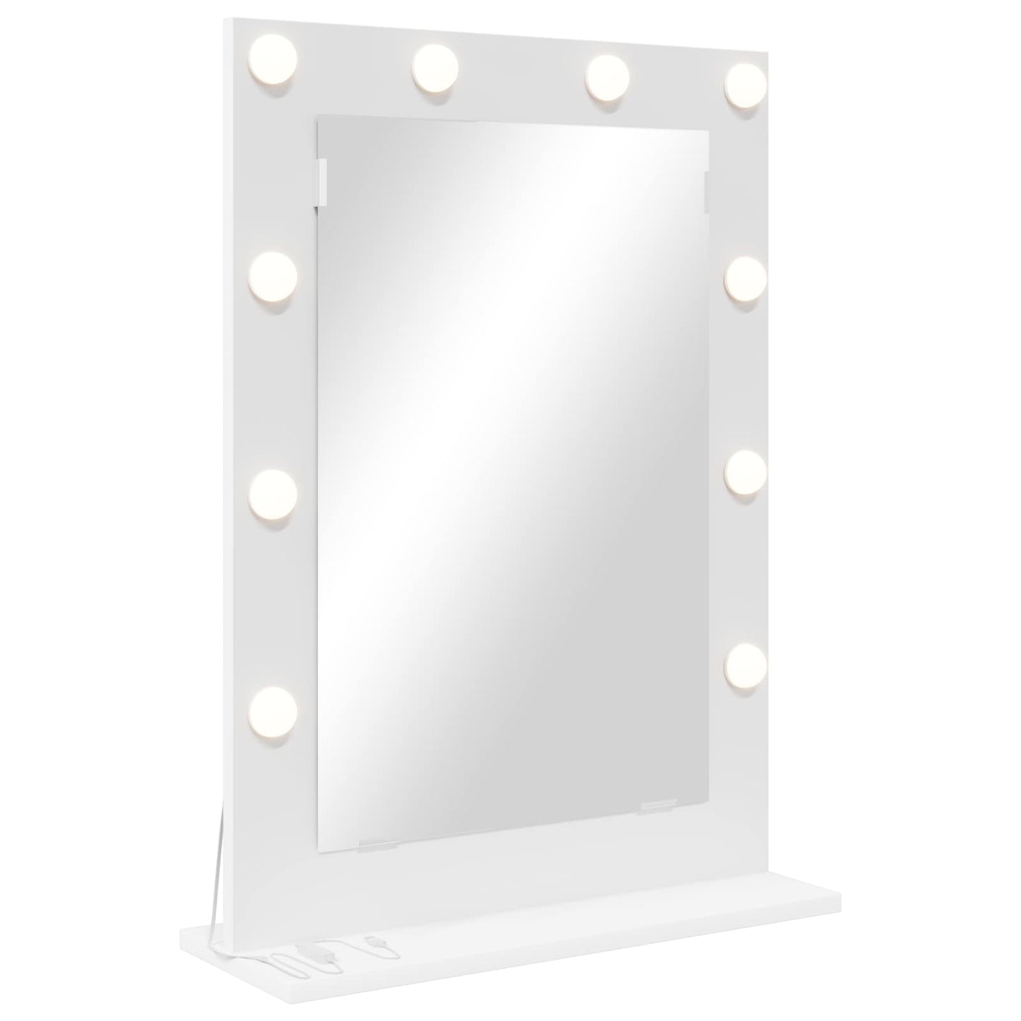 Specchio per il trucco Vidaxx bianco 70 x 50 x 18 cm vetro e legno con plastica