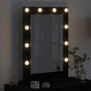 Specchio per il trucco Vidaxx rettangolare rovere nero 70 x 50 x 18 cm