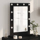 Vidaxx espejo de maquillaje rectangular roble negro 70 x 50 x 18 cm