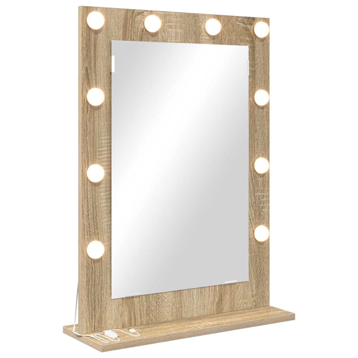 Vidaxx espejo de maquillaje rectangular roble sonoma 70 x 50 x 18 cm