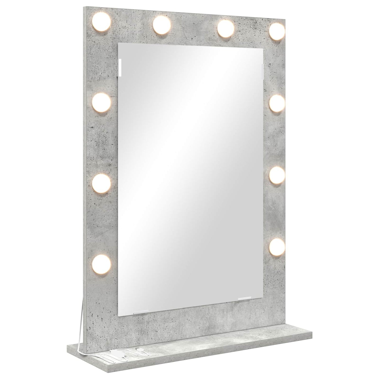 Vidaxx espejo de maquillaje rectangular gris hormigón 70 x 50 x 18 cm