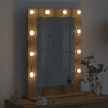 Specchio per il trucco Vidaxx rettangolare rovere artigianale 70 x 50 x 18 cm