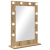 Specchio per il trucco Vidaxx rettangolare rovere artigianale 70 x 50 x 18 cm