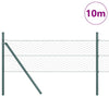 Poste para valla Vidaxl verde 10 x 0,4 m (malla 36 mm) acero y PVC