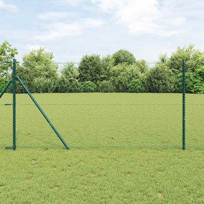 Paletto per recinzione Vidaxl verde 10 x 1,2 m (maglia 36 mm) in acciaio e PVC