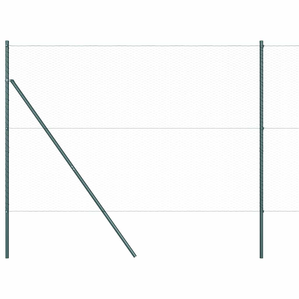 Poste para valla Vidaxl verde 10 x 1,5 m (malla 25 mm) acero y PVC