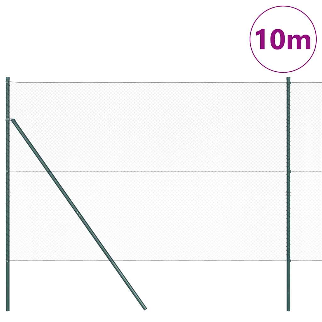 Poste para valla Vidaxl verde 10 x 1,6 m (malla 13 mm) acero y PVC