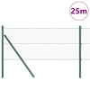 Vidaxl afrasteringspaal groen 25 x 0,6 m (36 mm gaas) staal en pvc