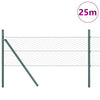 Vidaxl afrasteringspaal groen 25 x 0,8 m (36 mm gaas) staal en pvc