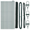 Vidaxl afrasteringspaal groen 25 x 1,6 m (36 mm gaas) staal en pvc