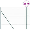Vidaxl afrasteringspaal groen 25 x 1,6 m (36 mm gaas) staal en pvc