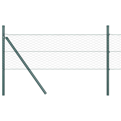 Paletto per recinzione Vidaxl verde 50 x 0,4 m (maglia 36 mm) in acciaio e PVC