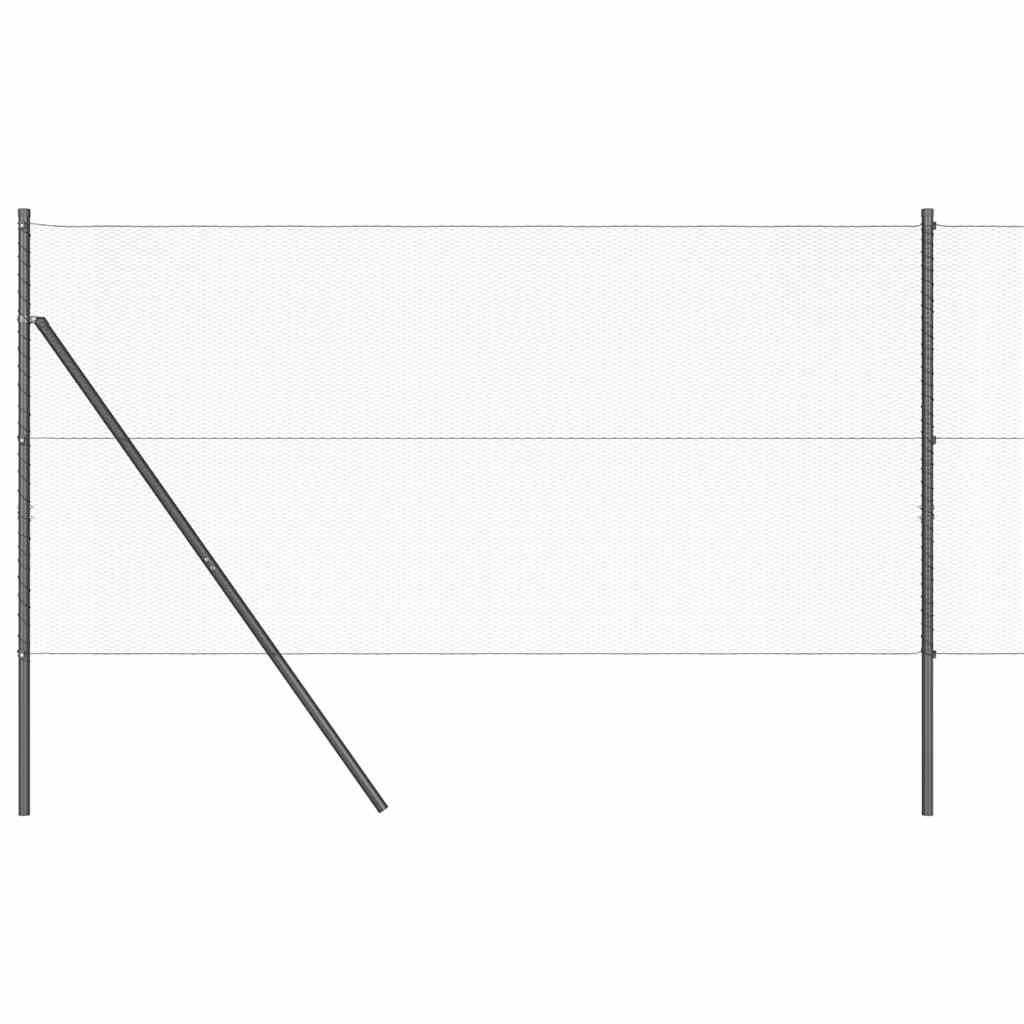 Vidaxl afrasteringspaal grijs 10 x 1 m (13 mm gaas) staal en pvc