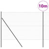 Vidaxl afrasteringspaal grijs 10 x 1,5 m (36 mm gaas) staal en pvc