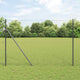 Vidaxl afrasteringspaal grijs 10 x 1,5 m (50 mm gaas) staal en pvc