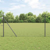 Vidaxl afrasteringspaal grijs 25 x 1 m (36 mm gaas) staal
