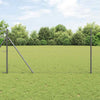 Paletto per recinzione Vidaxl grigio 25 x 1,4 m (maglia 50 mm) in acciaio e PVC