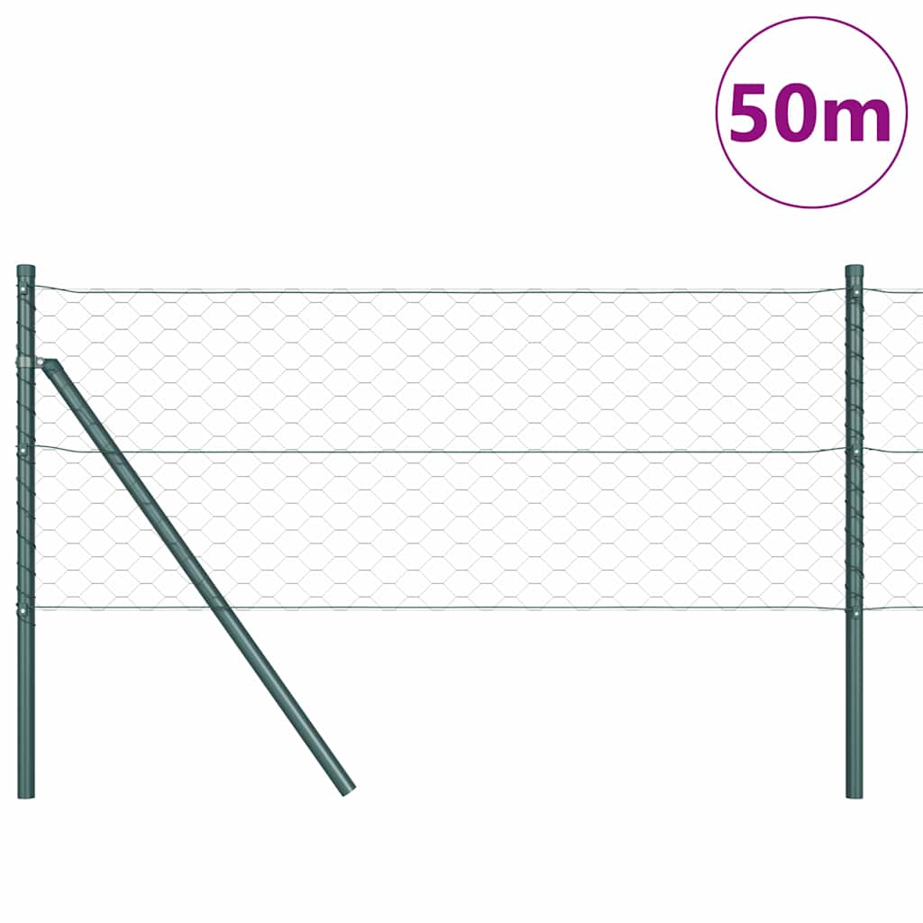 Poste para valla vidaxl gris 50 x 0,6 m (malla 50 mm) acero y PVC