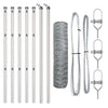 Vidaxl afrasteringspaal zilver 10 x 0,5 m (36 mm gaas) staal