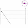 Poste para valla Vidaxl plateado 10 x 0,5 m (malla 50 mm) acero