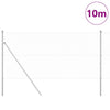 Vidaxl afrasteringspaal zilver 10 x 1,2 m (25 mm gaas) staal