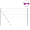 Vidaxl afrasteringspaal zilver 10 x 1,4 m (50 mm gaas) staal